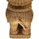 Rattan bamboo wicker elephant pedestal or side table, 1970s