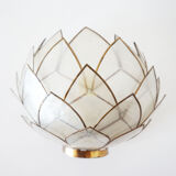 Wall lamp in vintage mother-of-pearl petals