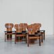 Set of Six 'Africa' Mid-Century Italian Dining Chairs by Scarpa