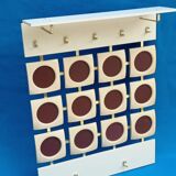 White wall coat rack from the 60s-70s