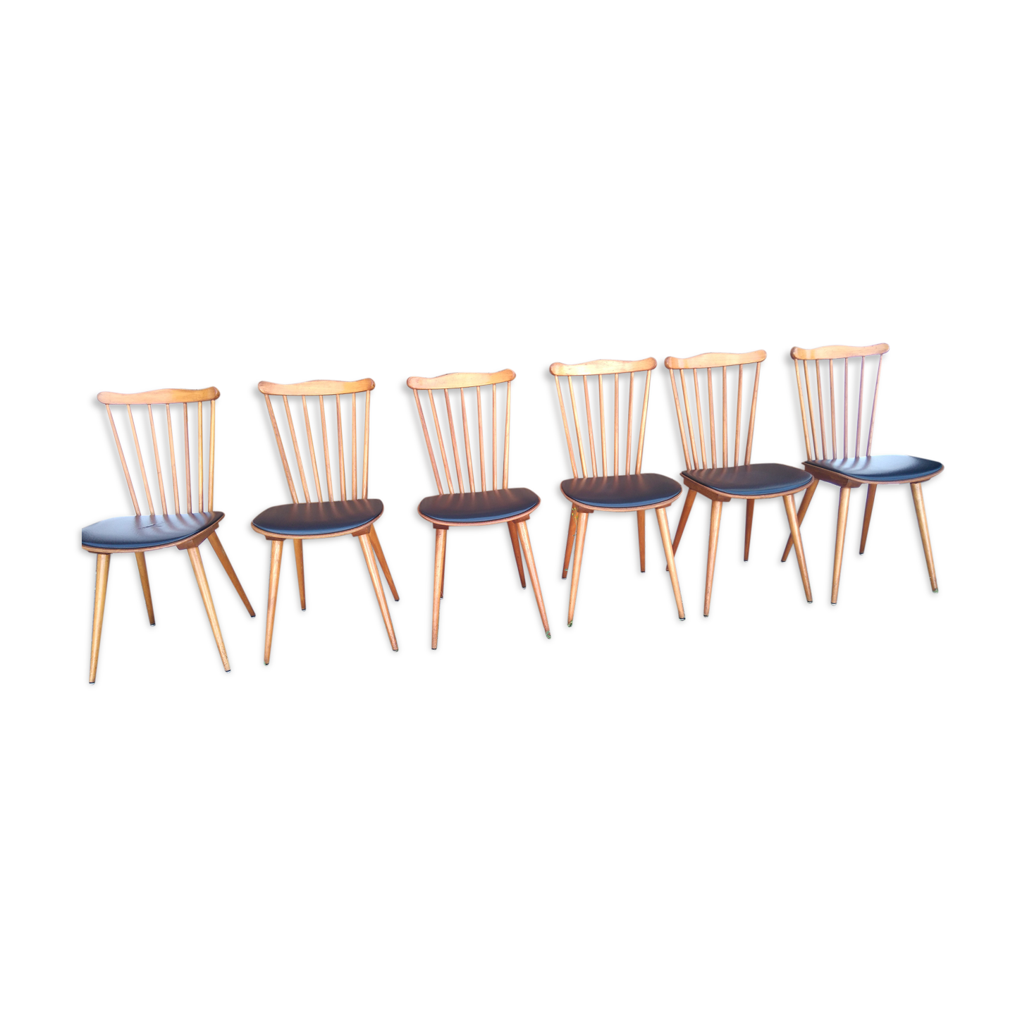 Series of 6 chairs bistrot menuet