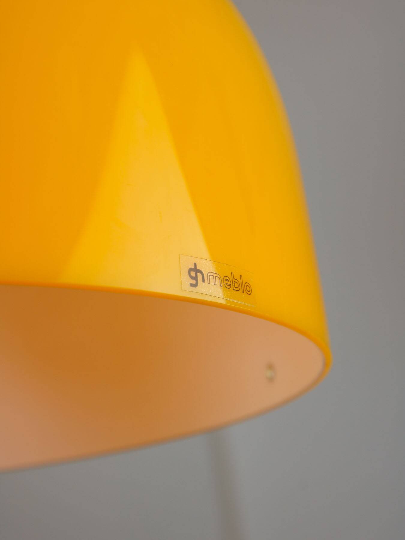 Space Age Yellow Pendant from Guzzini, 1970s