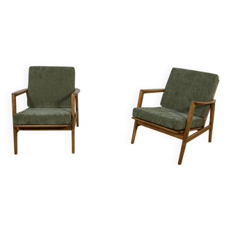 Fauteuils modèle 300-139 de l'usine Swarzędz, années 1960, lot de 2