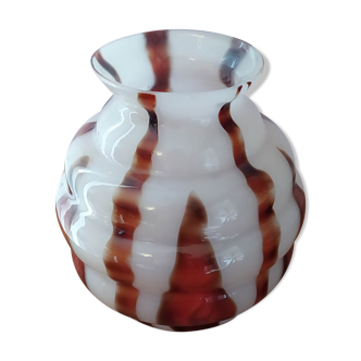 Old ball vase in opaline flame