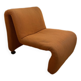 60s armchair in the style of Etienne Fermigier, orange