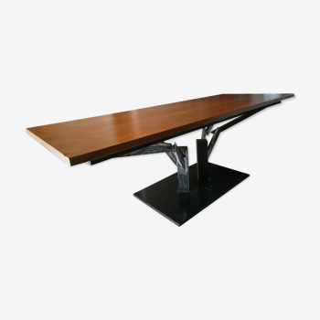 Table unique Invictus oak and steel
