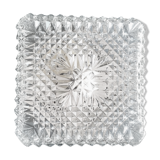 Square ceiling lamp in molded glass