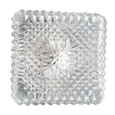 Plafonnier carré en verre moulé
