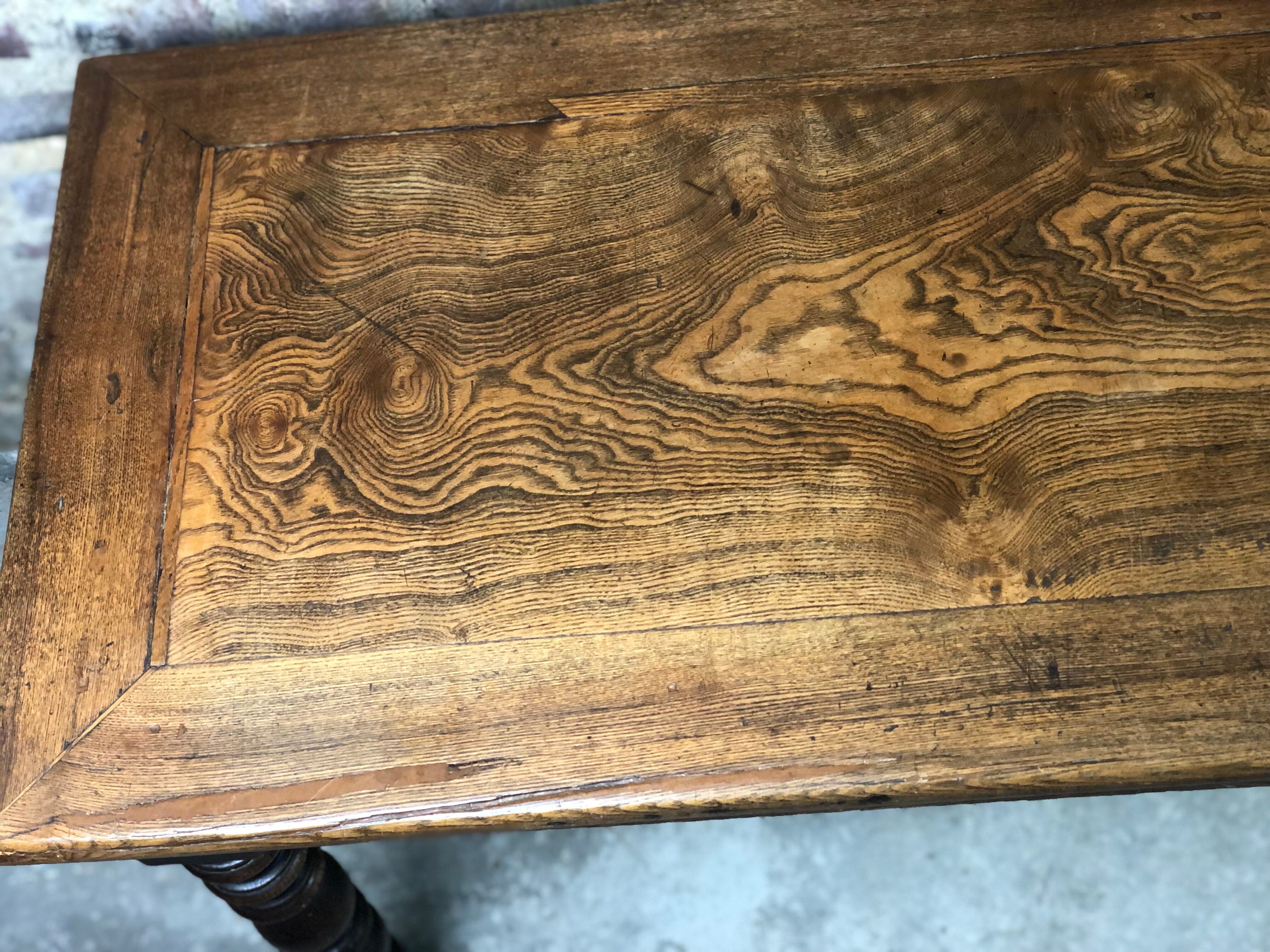 Draper's table / solid oak console 1900s