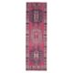 Vintage Turkish Hand-Knotted Wool Cotton Pink Runner Rug 104x351