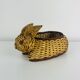 Panier lapin en osier, vintage