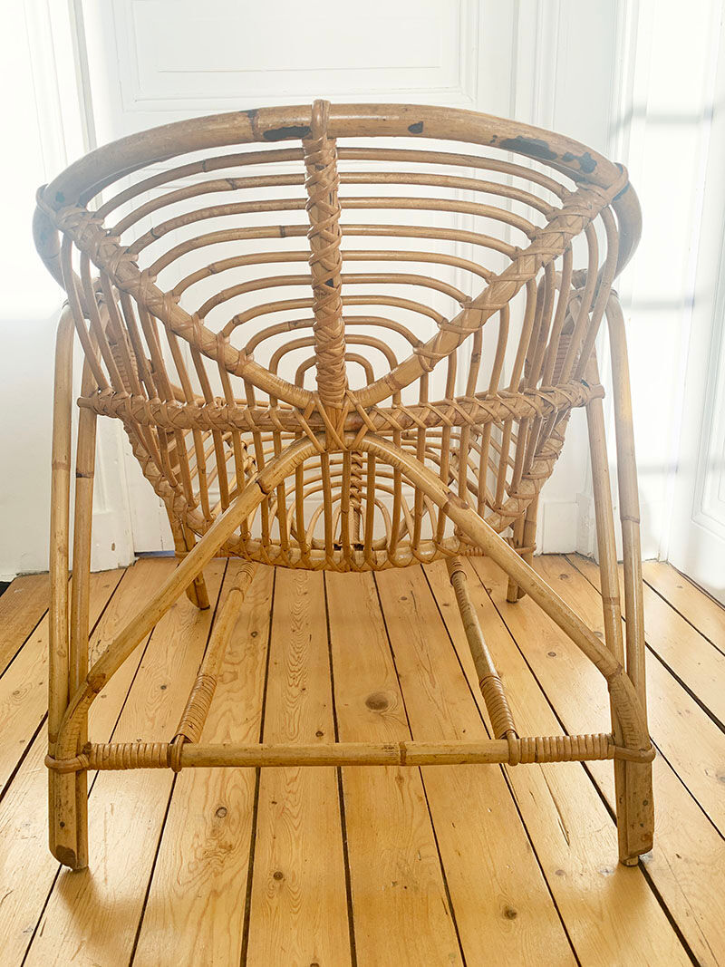 Rattan armchair