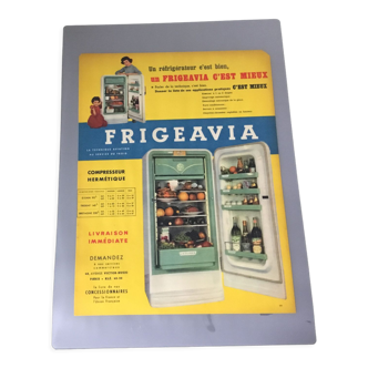 Publicité vintage à encadrer frigo frigeavia