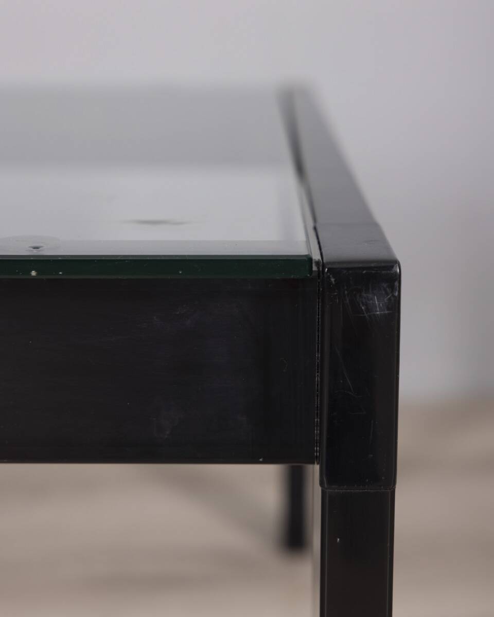 Vintage glass coffee table !sanmarco model by gae aulenti for zanotta, 1970