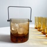 Seau à glace verre fumé Pierre Schneider