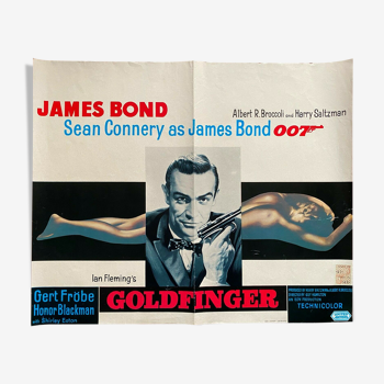 Affiche cinéma "Goldfinger" Sean Connery James Bond 47x57cm 1964