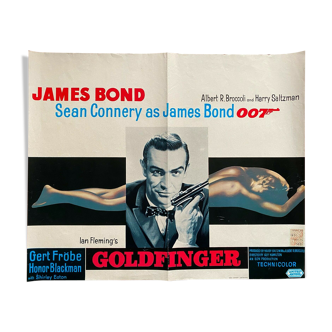 Movie poster "Goldfinger" Sean Connery, James Bond 47x57cm 1964
