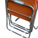 Framar orange felt folding chairs 1970