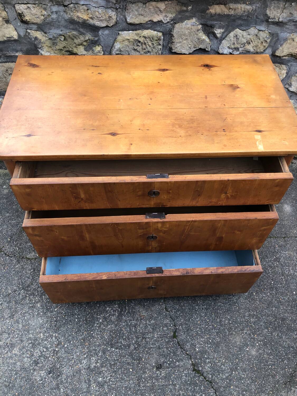 Vintage solid wood chest of drawers