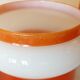 Set de 3 suspensions en opaline orange vintage
