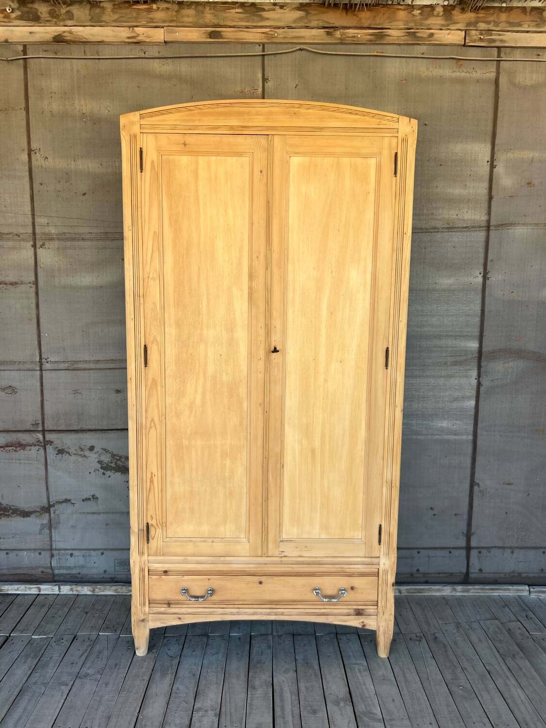 Raw wood wardrobe