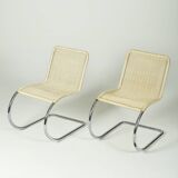 Bauhaus "MR10" chairs by Ludwig Mies van der Rohe, Tecta edition circa 1990