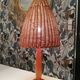 Lamp foot fungus wood Lampshade rattan wicker Scandinavian style