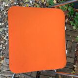 Framar folding chairs orange felt 1970
