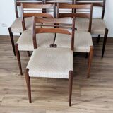 Set of 6 60's Scandinavian design chairs