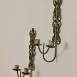 Pair of Mid Century Swedish Pewter Sconces