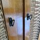 Armoire bois et rotin années 60