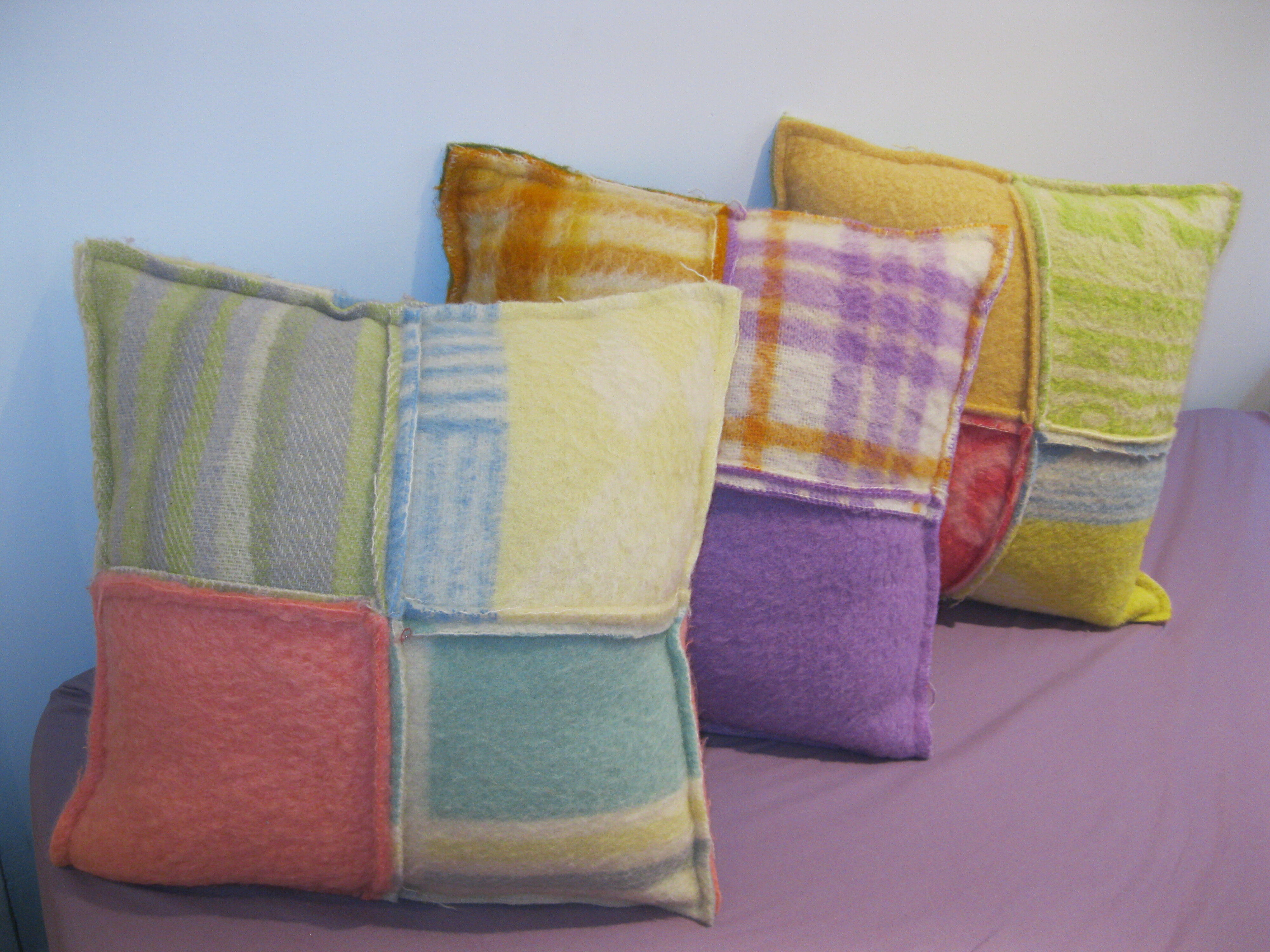 Boiled wool cushions