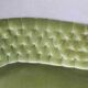 Canapé à boutons vert incurvé danois des années 1940