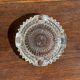 Classic glass ashtray with rose design and cigarette holder D13