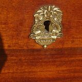 Antique solid walnut chest of drawers with scrolls