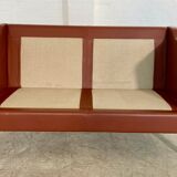 Vintage Danish mid-century Mogens Hansen 2 person cognac leather sofa