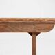 Rustic natural oak wooden bench with rounded details, France ca. 1900