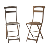 Pair of antique french folding chairs