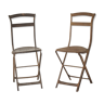 Paire de chaises pliantes français antiques