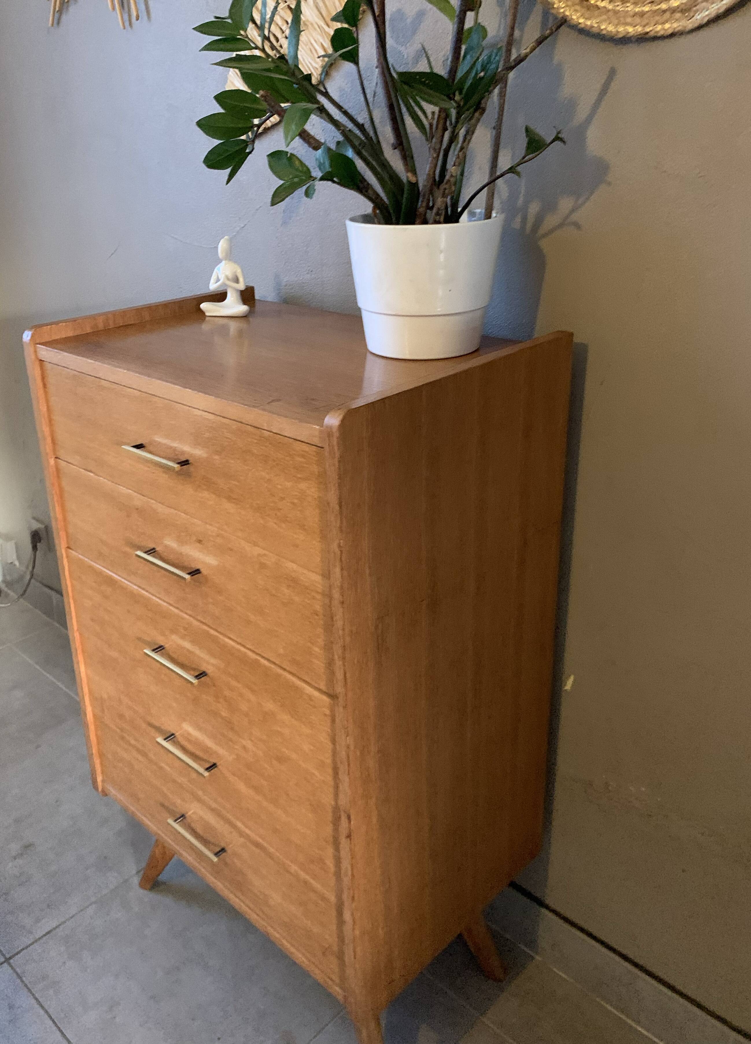 Vintage oak chiffonier from the 1950s