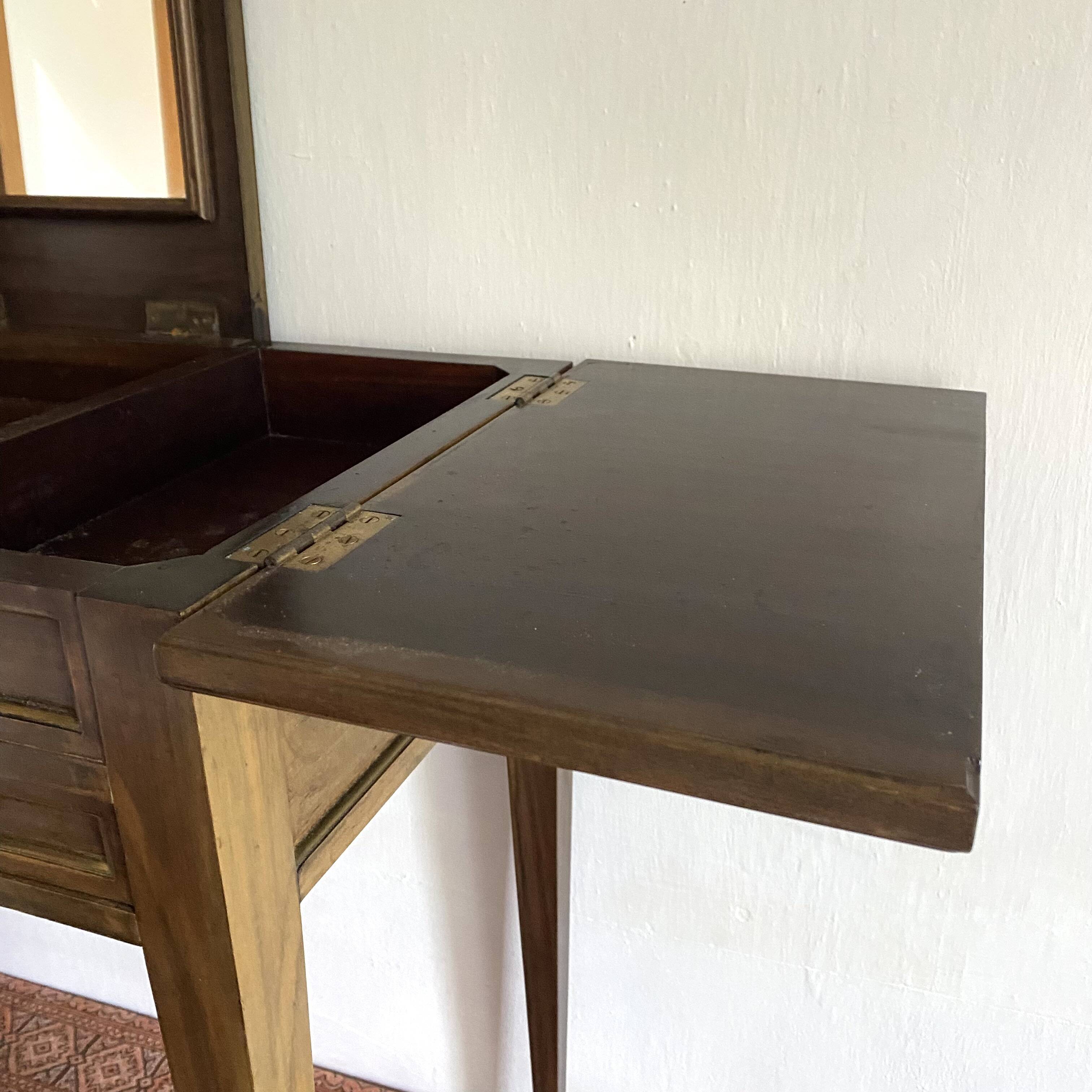 Dressing table, Louis XVI style mahogany side desk
