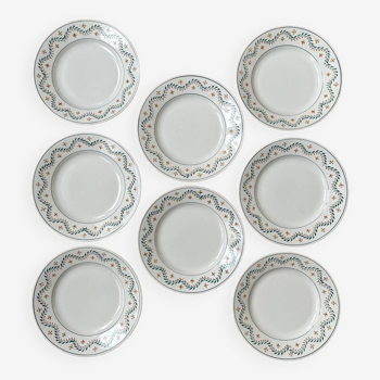 Series of 8 old flat plates