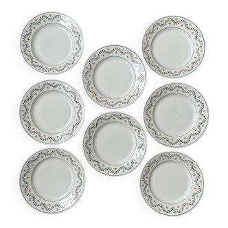 Series of 8 old flat plates