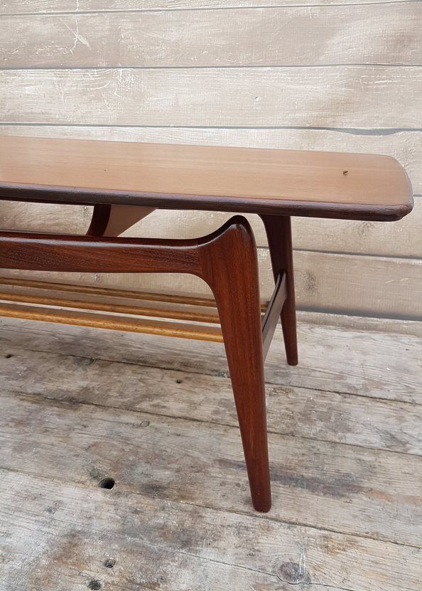Teak coffee table by Louis van Teeffelen for WéBé, 1950s