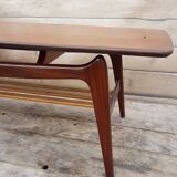 Teak coffee table by Louis van Teeffelen for WéBé, 1950s