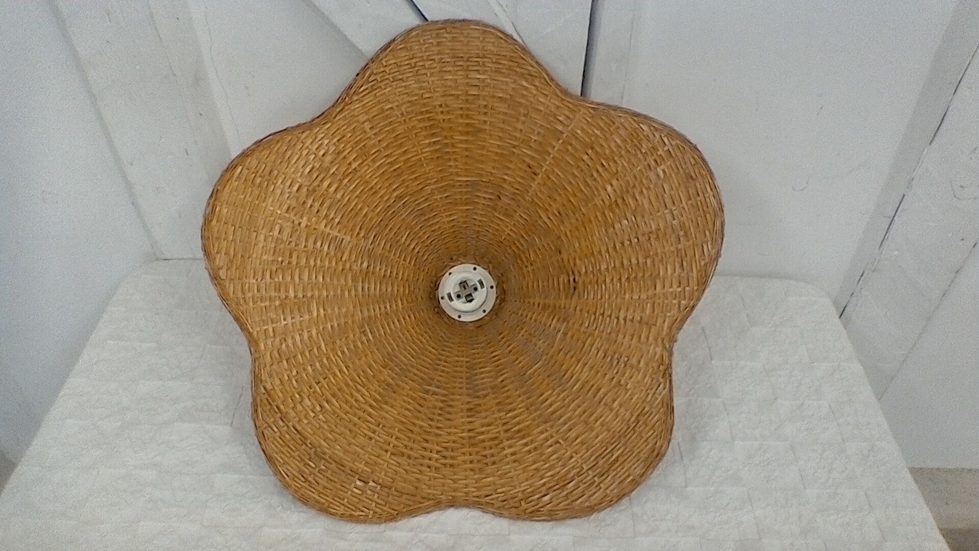 Rattan chandelier, vintage