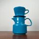 German Mid-Century Modern Space Age Ceramic Puppet-size Coffee Filter and Pot Set from Melitta, 1960s, Set of 2
