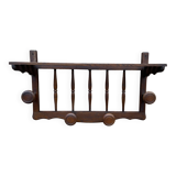 Coat hooks wall-mounted coat rack in rustic wood french coat rack 70s