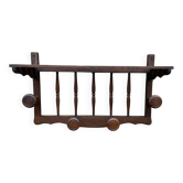 Patères porte manteau mural en bois rustique french coat rack 70s