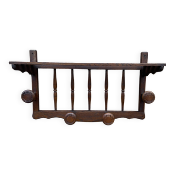Patères porte manteau mural en bois rustique french coat rack 70s